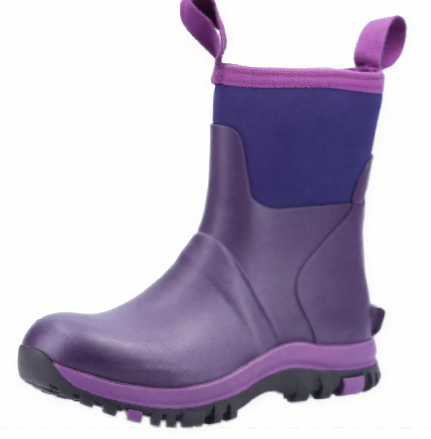 Purple-rubber-garden-boots-womens-waterproof-outdoor-boots